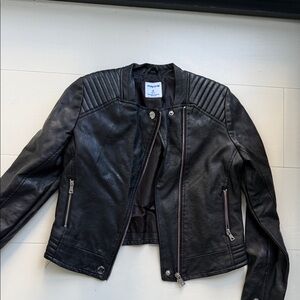 Mayoral Kids Black size 12 Faux Leather Jacket